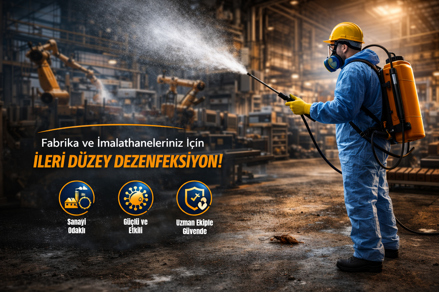 Fabrika ve İmalathaneleriniz için İleri Düzey Dezenfeksiyon